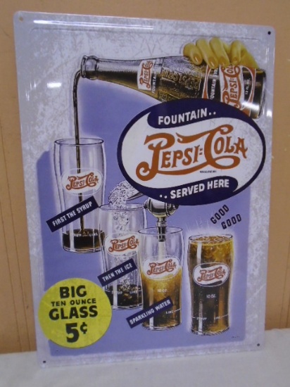 Metal Pepsi-Cola Sign