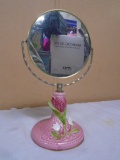 Vintage Porcelain Base Dresser Mirror
