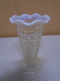 Fenton Moonstone Hobnail Vase
