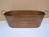 Copper Colored Metal Tub