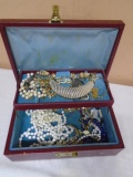 Vintage Jewelry Box w/Jewelry