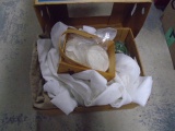 Large Box of Crafting Supplies & Fabric