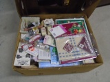 Large Box of Crafting Supplies & Needle Point