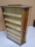 3 Sided Revolving Display Cabinet w/ Keys