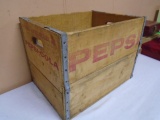 Vintage Wooden Pepsi-Cola Crate