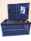 (2) Brand New Folding Crates