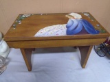 Beautiful Hand Painted Wooden Bench