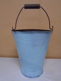 Teal Colored Metal Bucket