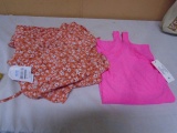 XL Wrap Dress & Large Pink Tank