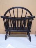 Painted Wooden Wagon Wheel Magazine Rack