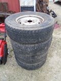 Set of (4) P265 70R/16 Tires Mounted on GM Rims