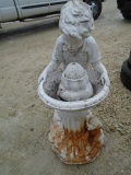 Boy and Dog Resin Fountain