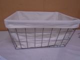 Metal Basket w/ Removable Cloth Liner
