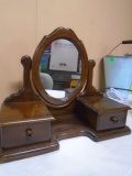 Vintage Wooden Dressing Mirrow w/ 2 Drawers