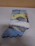 Hand Painted Indiana Wall Clock