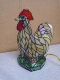 :eaded Glass Chicken Accent Lamp