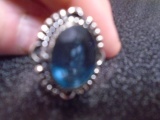 Ladies German Silver and Lolite Ring