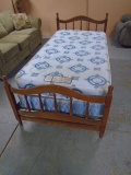 Twin Size Bed Complete w/Maple Head and Footboard