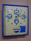 Vintage 1970's Electric Pepsi Clock