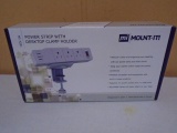 Mount It Power Strip w/Clamp Holder