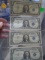 (4) 1957 B 1 Dollar Silver Certificates