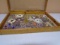 Glass Top Display Case Filled w/Vintage Ladies Jewelry