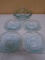 Vintage 5 Pc. Indiana Glass Teal Bowl Set