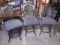 Gorgeous Like New 3pc Set of Counter Height Swivel Iron Padded Stools