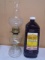 Glass Oil Lamp w/ 3 QT Bottle of Lamp Oil