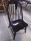 Solid Wood Black Painted Dining Chair