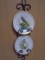 2 Pc. Edward Marshall Boehm Duck Plates in Iron Wall Holder