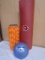 Gaiam Tube Massager-IU Yoga Mat and 8 LB Empower Ball