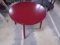 Red Painted Round Side Table