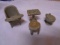 4pc Group of Vintage Metal Doll House Accessories
