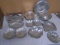 Large Group of Vintage Hammered Aluminum Serving Pieces