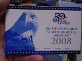 2008 US Mint 50 State Quarters Proof Set