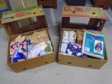 2 Large Boxes of Material & Craft Supplies