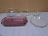 3pc Glass Mixing Bowl Set & Glass Bakeware