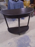 Solid Wood Half Moon Painted Entry Way Table