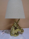 Gold Unicorn Table Lamp