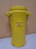 Beautiful Mustard Yellow Large Pottery Vase