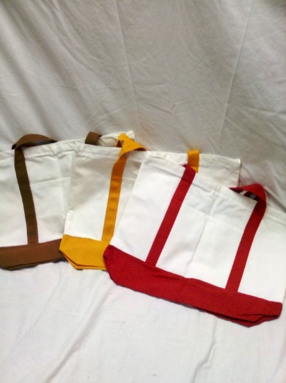 Re-Usable Canvas Bags with zipper tops