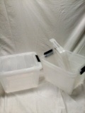 Qty. 3 Composite Totes with Snap Lock Lids
