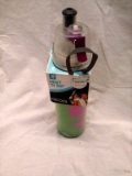 O2Cool Orange and Pink Print Mist and Sip Squeeze Bottle