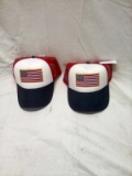 Pair of Mesh Back USA Flag Hats