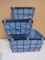 3pc Shefield Home Metal Basket Set w/ Cloth Liners