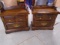 2 Matching Solid Wood 2 Drawer Night Stands