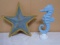 Wooden Seahorse & Metal Star Nautical Décor