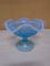 Fenton Blue Opalescent Water Lily Compote