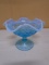 Fenton Blue Opalescent Water Lily Compote